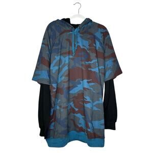 KingSize Men’s Camouflage Hooded Longsleeve Sweatshirt Tall XL